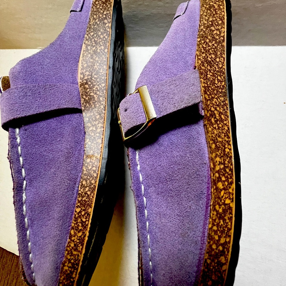 Purple Suede Slipons